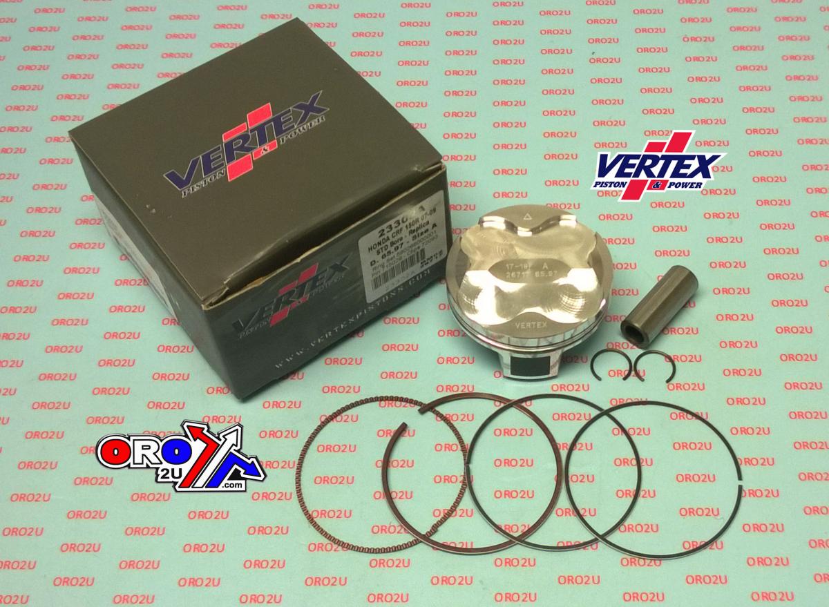 PISTON KIT VERTEX 66.0 C HONDA CRF 150 07-09, VERTEX 23302C COMPR 11,7:1 thumbnail 2