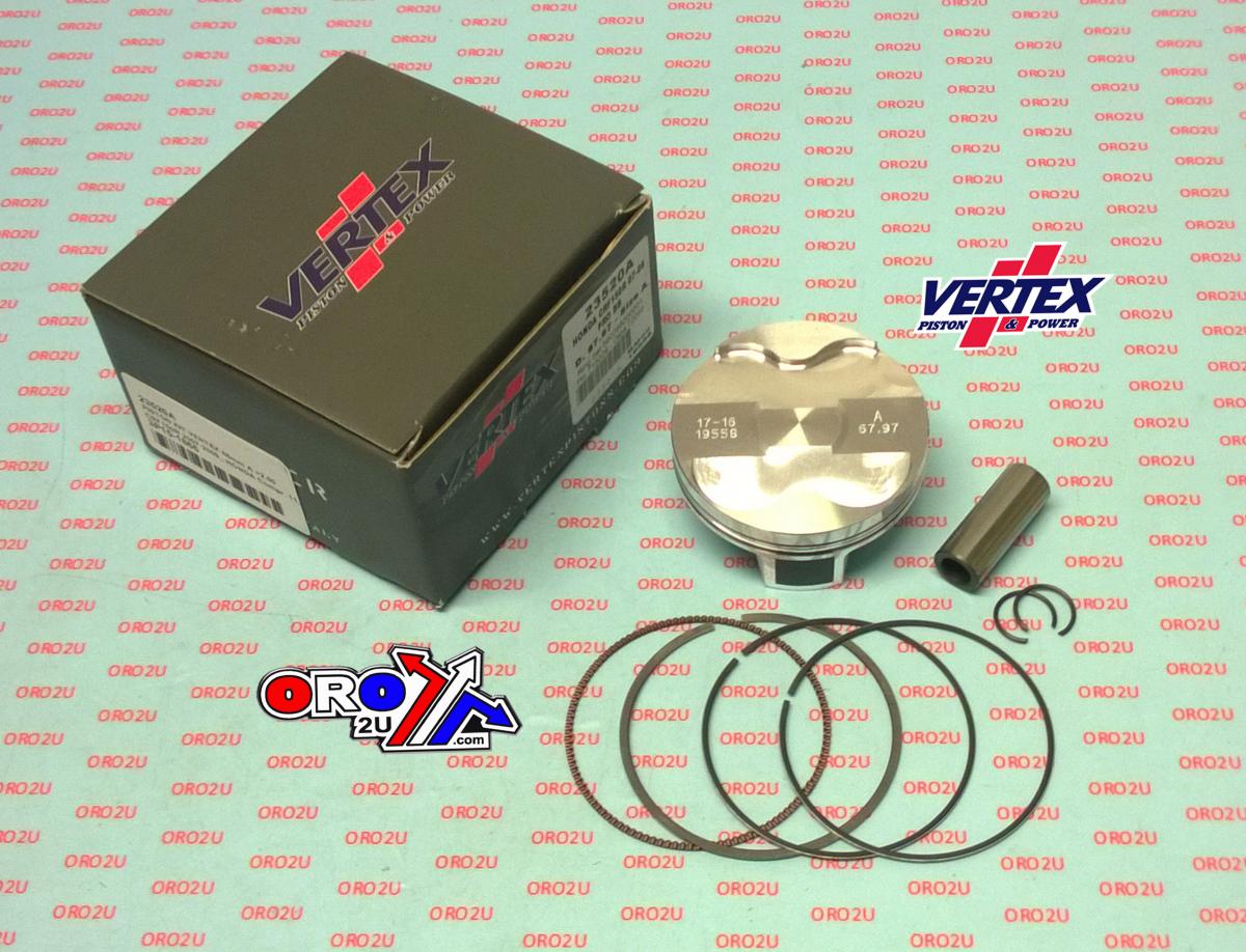 PISTON KIT VERTEX 68.0 B HONDA CRF 150 07-09, VERTEX 23520B OS +2.00 BIG BORE COMPR 11,7:1 image 1