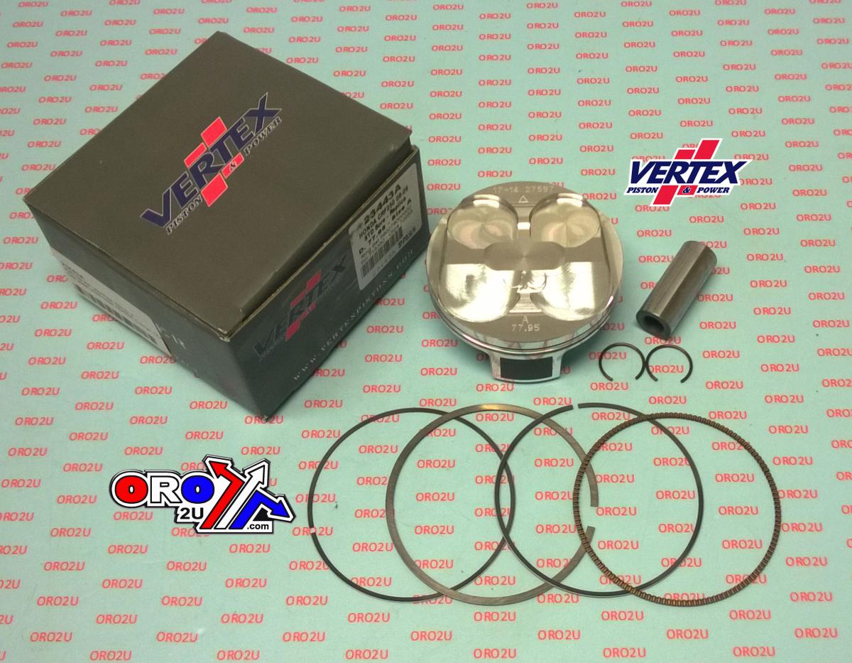 PISTON KIT VERTEX 78.0 A HONDA CRF 250 08-09, VERTEX 23443A COMPR 13,0:1 thumbnail 2