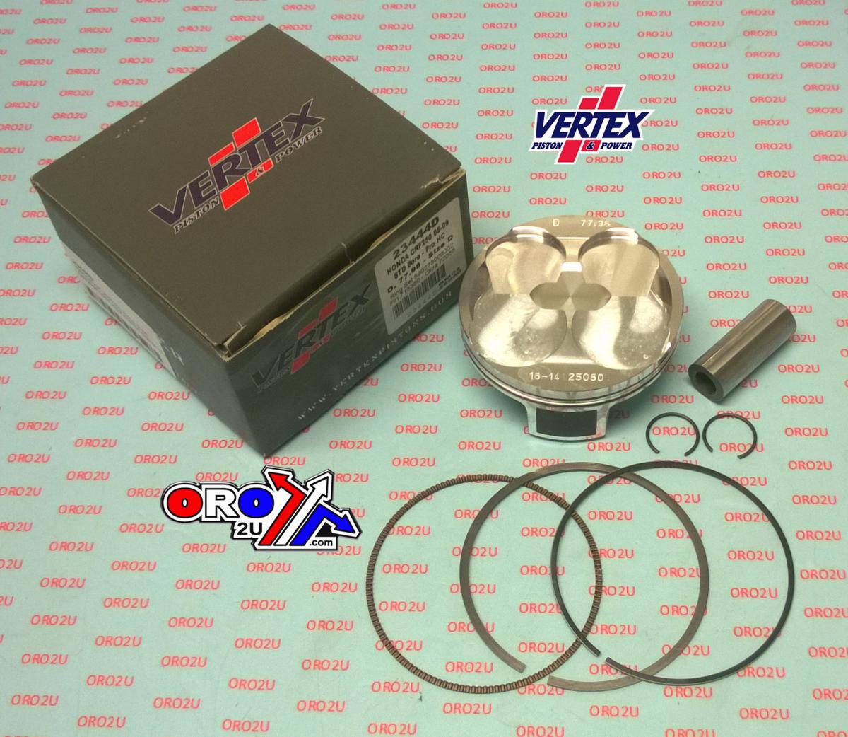PISTON KIT VERTEX 78.0 A HC HONDA CRF 250 08-09, VERTEX 23444A HC COMPR 13,5:1 image 1