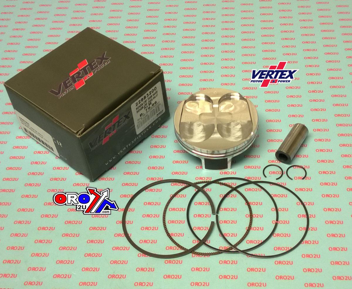 PISTON KIT VERTEX 80.0 HONDA CRF 250 R/X 04-17, VERTEX 22983200 BIG BORE OS +2.00 COMPR 13,0:1 thumbnail 2