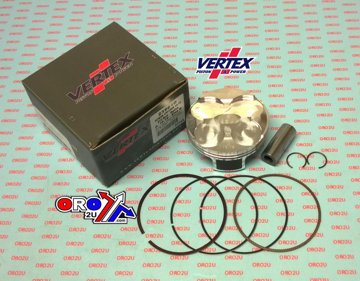 PISTON KIT VERTEX 76.8 C HONDA CRF 250 14-15, VERTEX 23961C COMPR 13,5:1 thumbnail 2