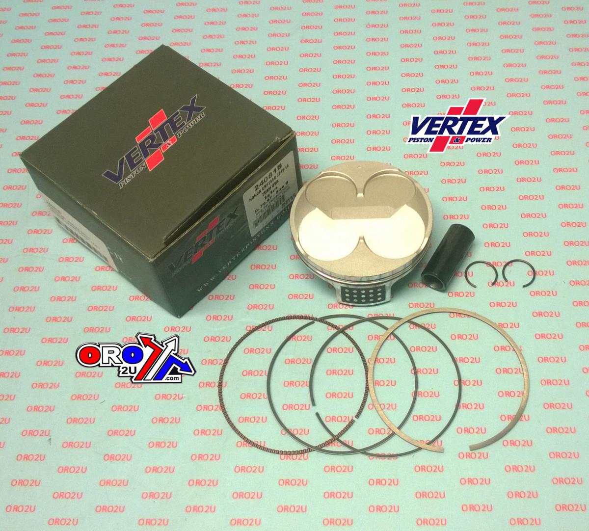 PISTON KIT VERTEX 80.0 A HONDA CRF 250 15-17, VERTEX 24081A OS+3:20 BIG BORE US-PRO COMPR 14,6:1 image 1