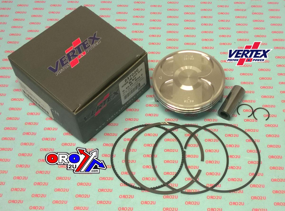 PISTON KIT VERTEX 83.0 B HONDA CRF 250R 10-17, VERTEX 23702B OS+5.20 BIG BORE COMPR 13,2:1 image 1