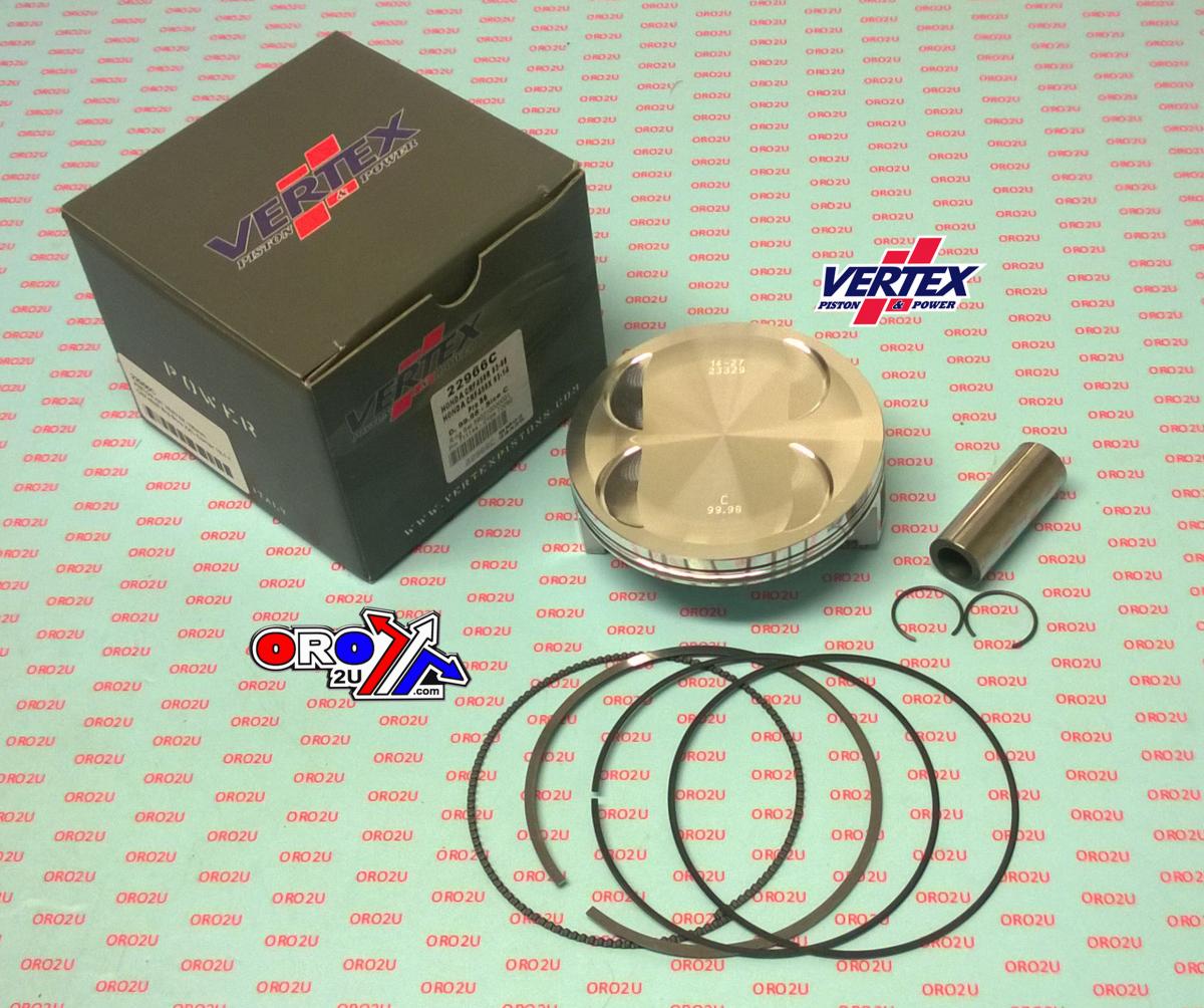PISTON KIT VERTEX 100.0 C HONDA CRF 450 R/X 02-17, VERTEX 22966C BIG BORE XXL OS +4.00 COMPR 12,1:1 image 1