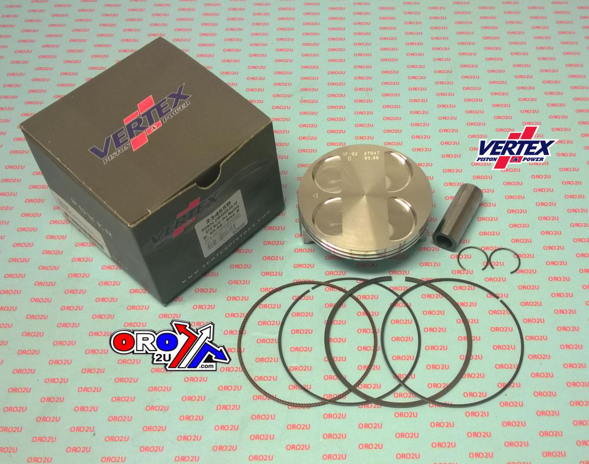 PISTON KIT VERTEX 96.0 A HONDA CRF 450 09-12, VERTEX 23455A COMPR 12,0:1 thumbnail 2