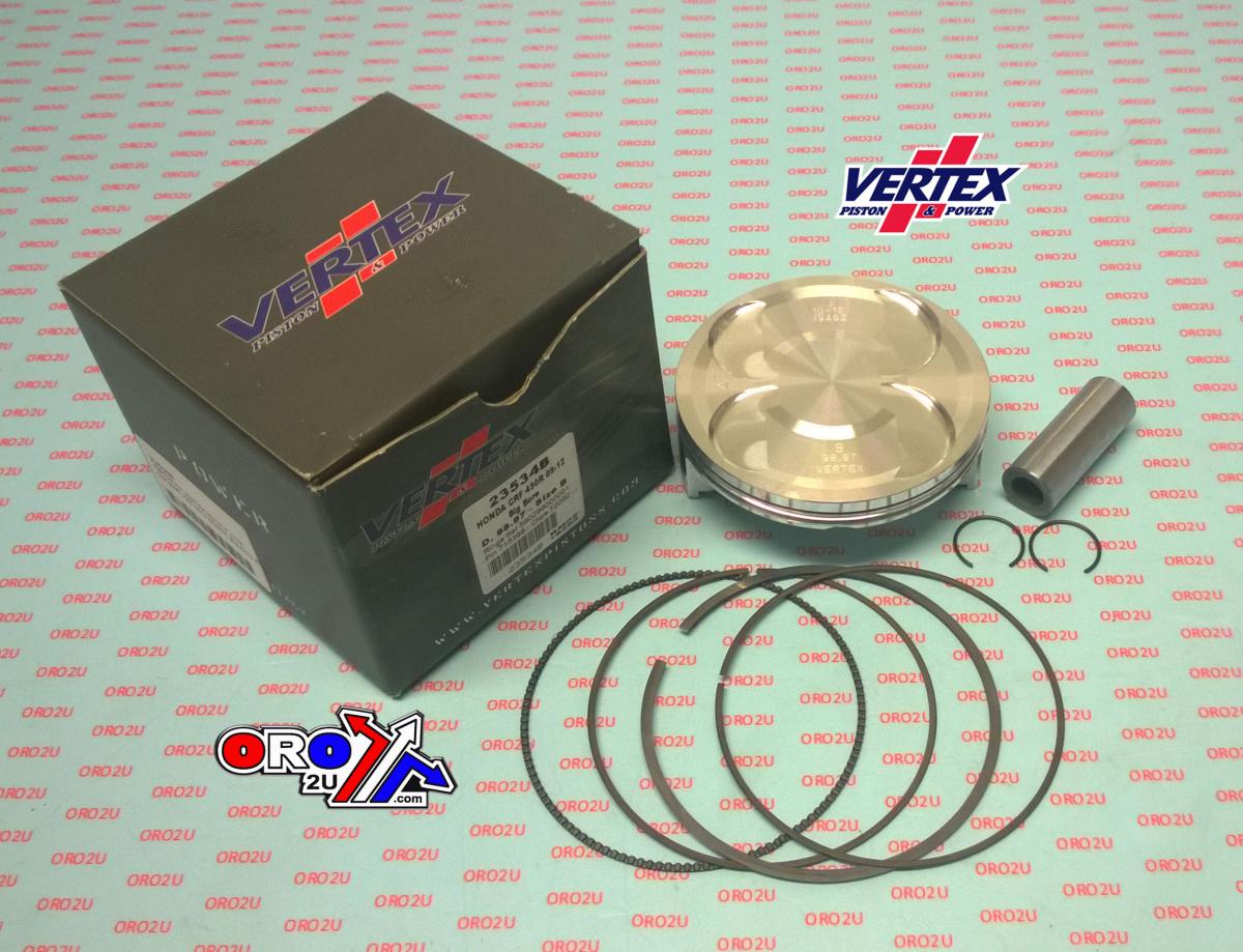 PISTON KIT VERTEX 99.0 B HONDA CRF 450 09-12, VERTEX 23534B OS +3.00 BIG BORE XL COMPR 12,0:1 image 1