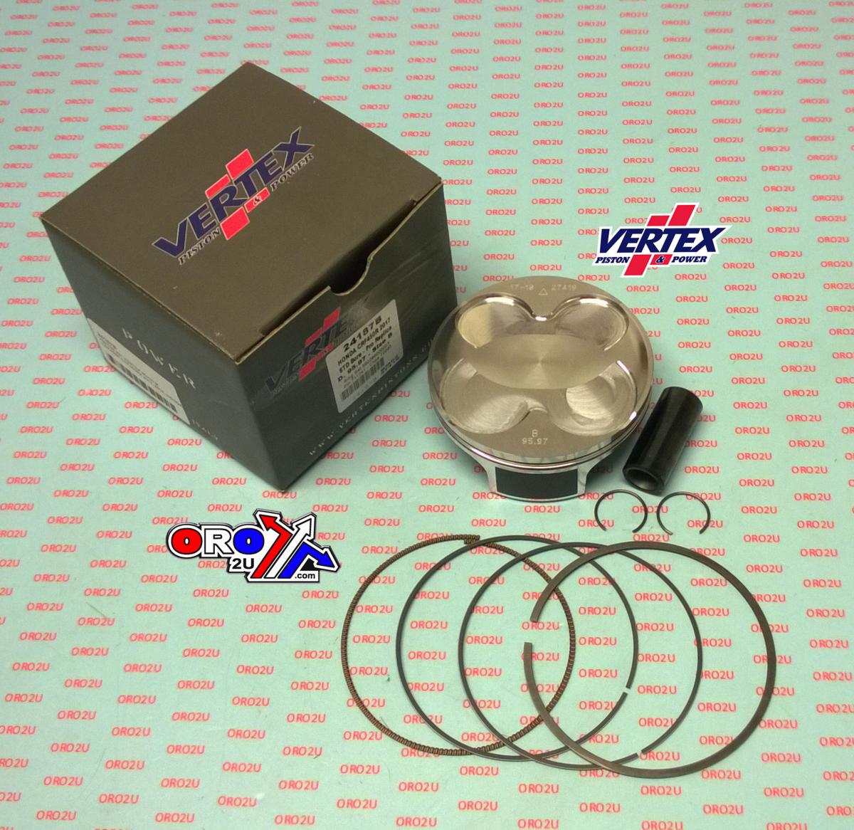 PISTON KIT VERTEX 96.0 B HONDA CRF 450 R/RX 17-18, VERTEX 24187B COMPR 13,5:1 thumbnail 2