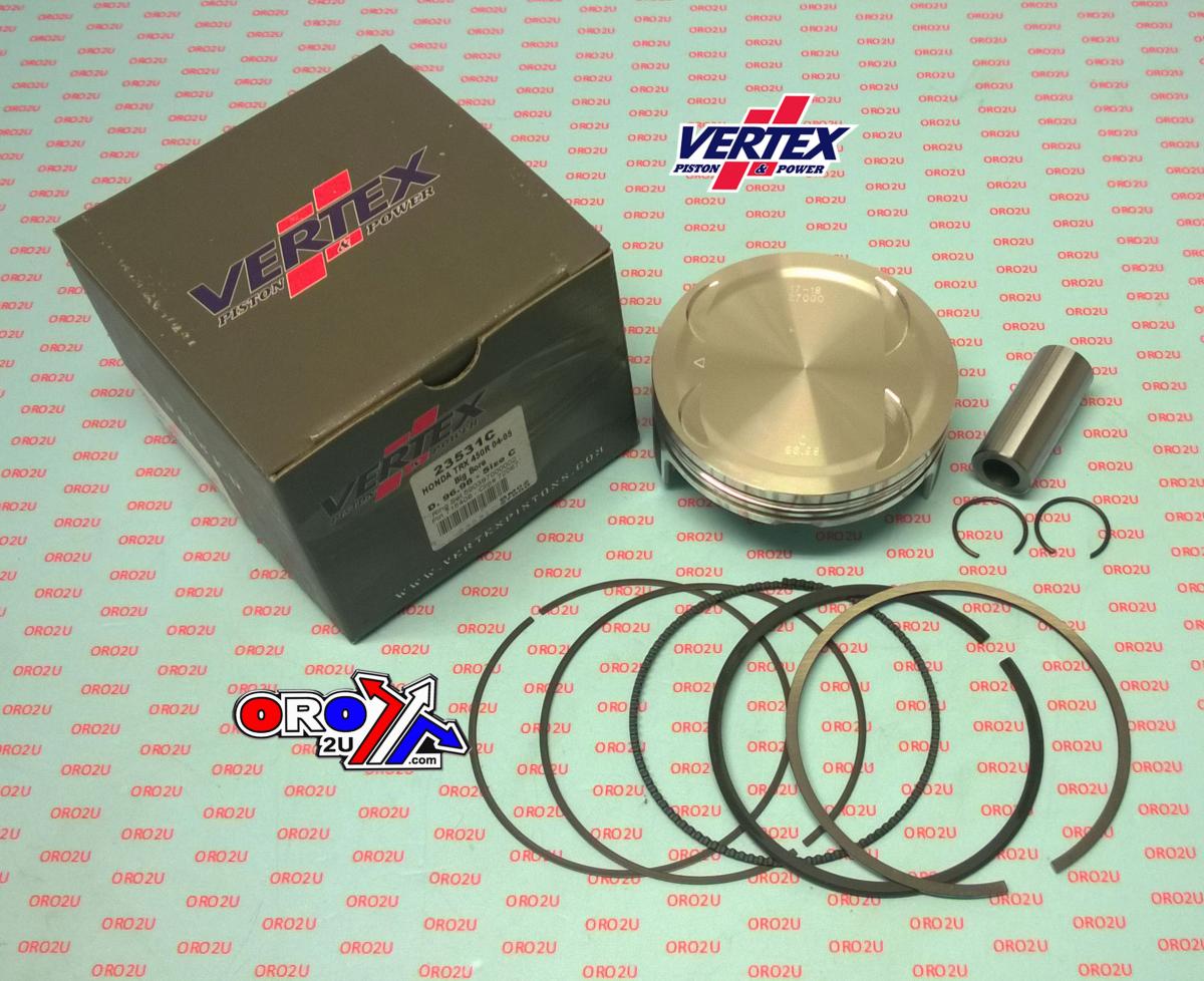 PISTON KIT VERTEX 97.0 C HONDA TRX 450 04-05, VERTEX 23531C OS +3.00 BIG BORE XL image 1