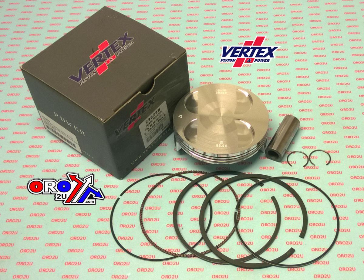 PISTON KIT VERTEX 99.0 A HONDA TRX 450 06-09/2013, VERTEX 23523A OS +3.00 BIG BORE COMPR 12,0:1 thumbnail 2
