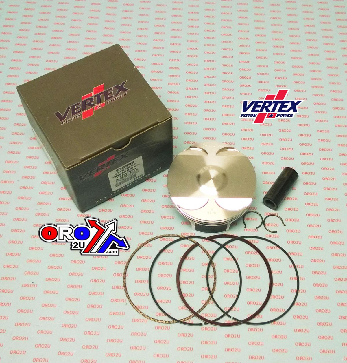 PISTON KIT VERTEX 95.0 A KTM EXC 450 12-16, VERTEX 23859A HUSABERG/HUSKY FE COMPR 11,8:1 thumbnail 2