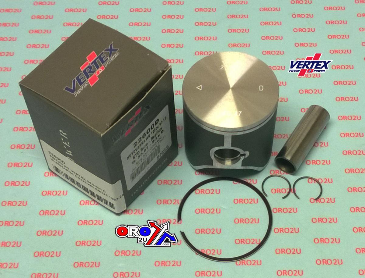 PISTON KIT VERTEX 54.0 B HUSKY CR/WR/SM 125 97-13, VERTEX 22600B HUSQVARNA thumbnail 2