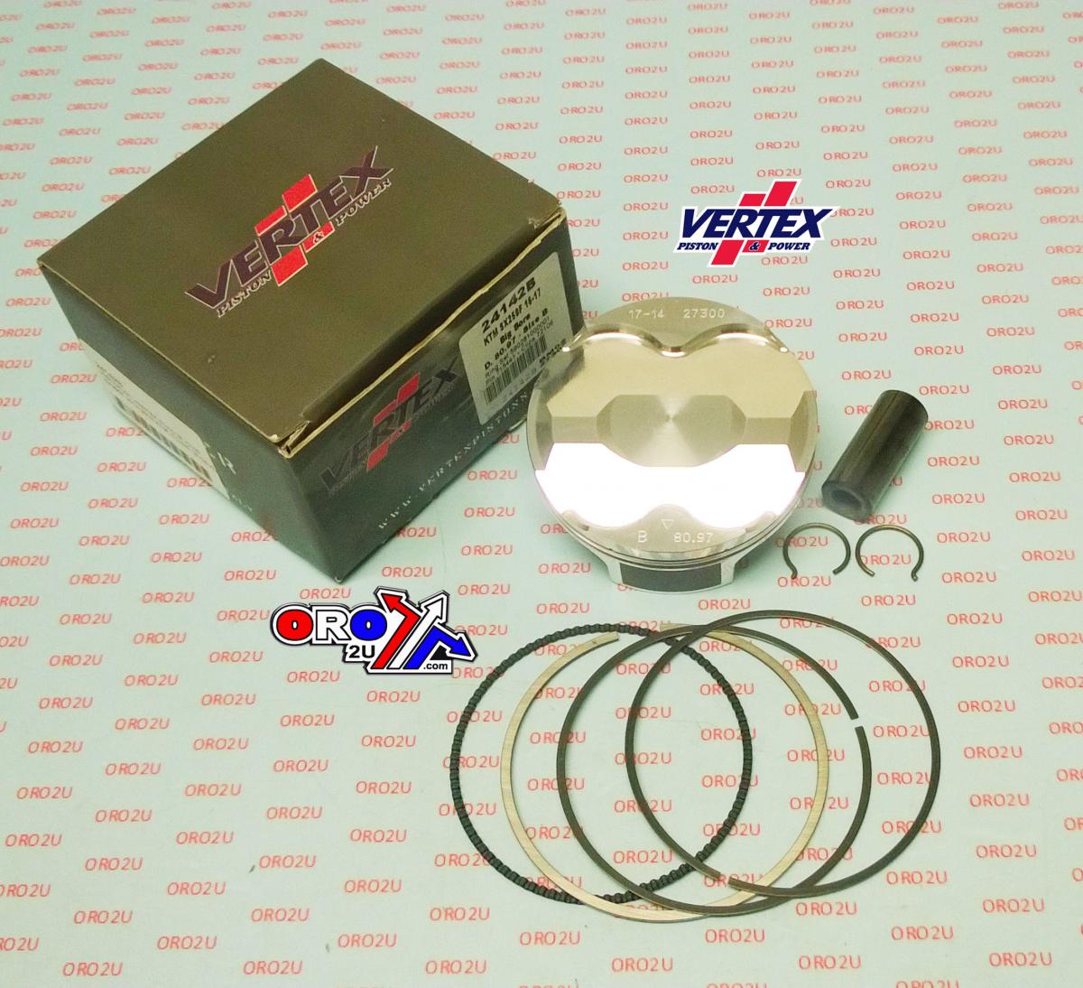 PISTON KIT VERTEX 81.0 B KTM SX 250 16-22, VERTEX 24142B OS+3:00 BIG BORE GAS GAS/HUSKY image 1