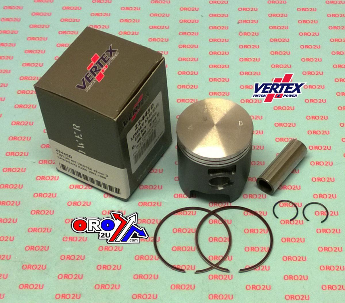 PISTON KIT VERTEX 47.0 D KAWASAKI KX 80 92-99, VERTEX 22445D image 1