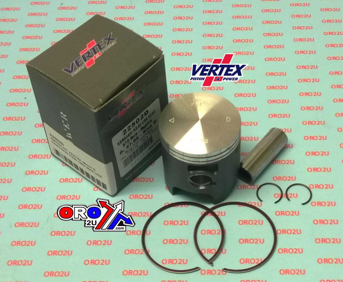 PISTON KIT VERTEX 48 A KAWASAKI KX 80 92-00 USA, VERTEX 22502A image 1
