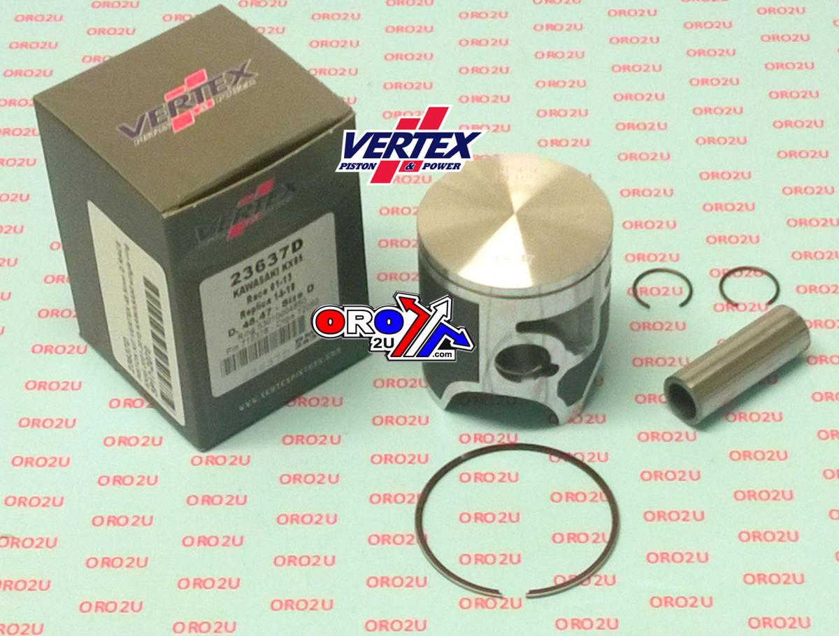 PISTON KIT VERTEX 48.5 D KAWASAKI KX 85 01-22, VERTEX 23637D RACE SINGLE RING image 1