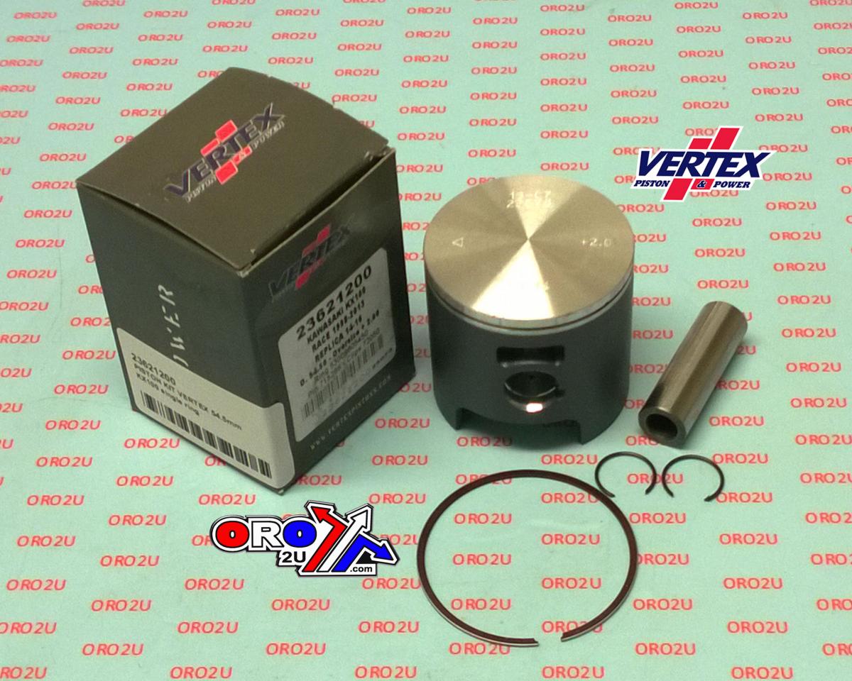 PISTON KIT VERTEX 52.5 B KAWASAKI KX 100 98-22, VERTEX 23621B RACE SINGLE RING image 1