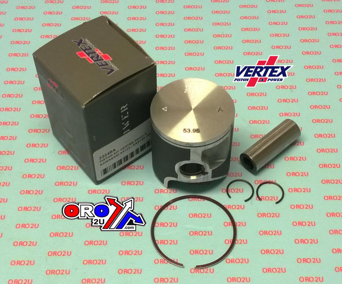 PISTON KIT VERTEX 54 A KAWASAKI KX/KXE 125 92-93, VERTEX 22248A image 1