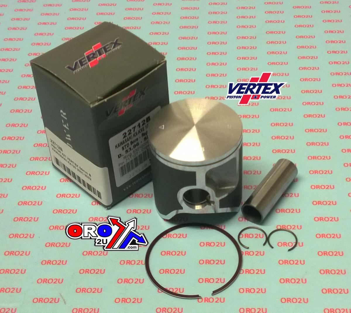 PISTON KIT VERTEX 54.0 D KAWASAKI KX 125 01-02, VERTEX 22712D image 1