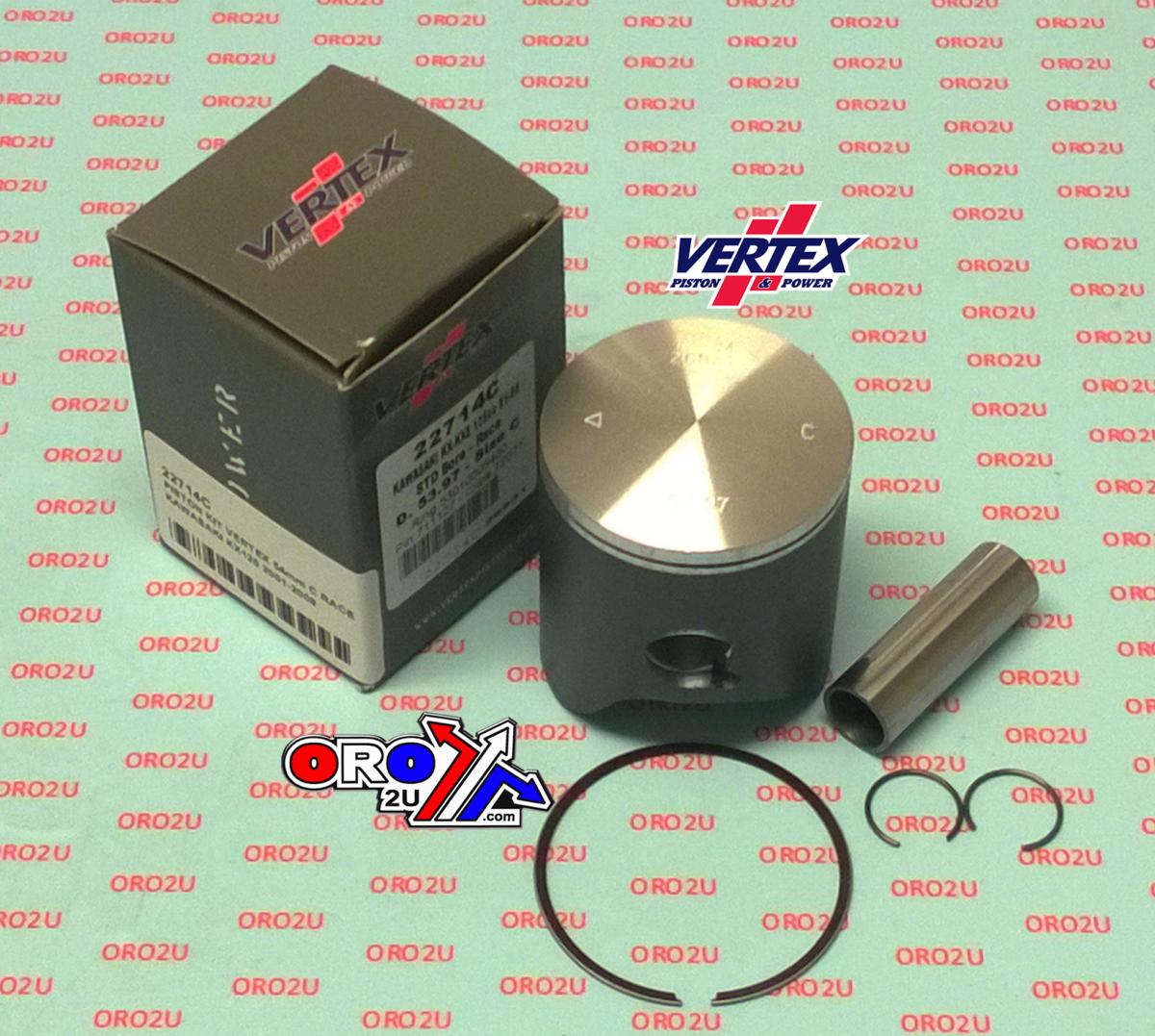PISTON KIT VERTEX 54.0 A KAWASAKI KX 125 01-08 RACE, VERTEX 22714A image 1