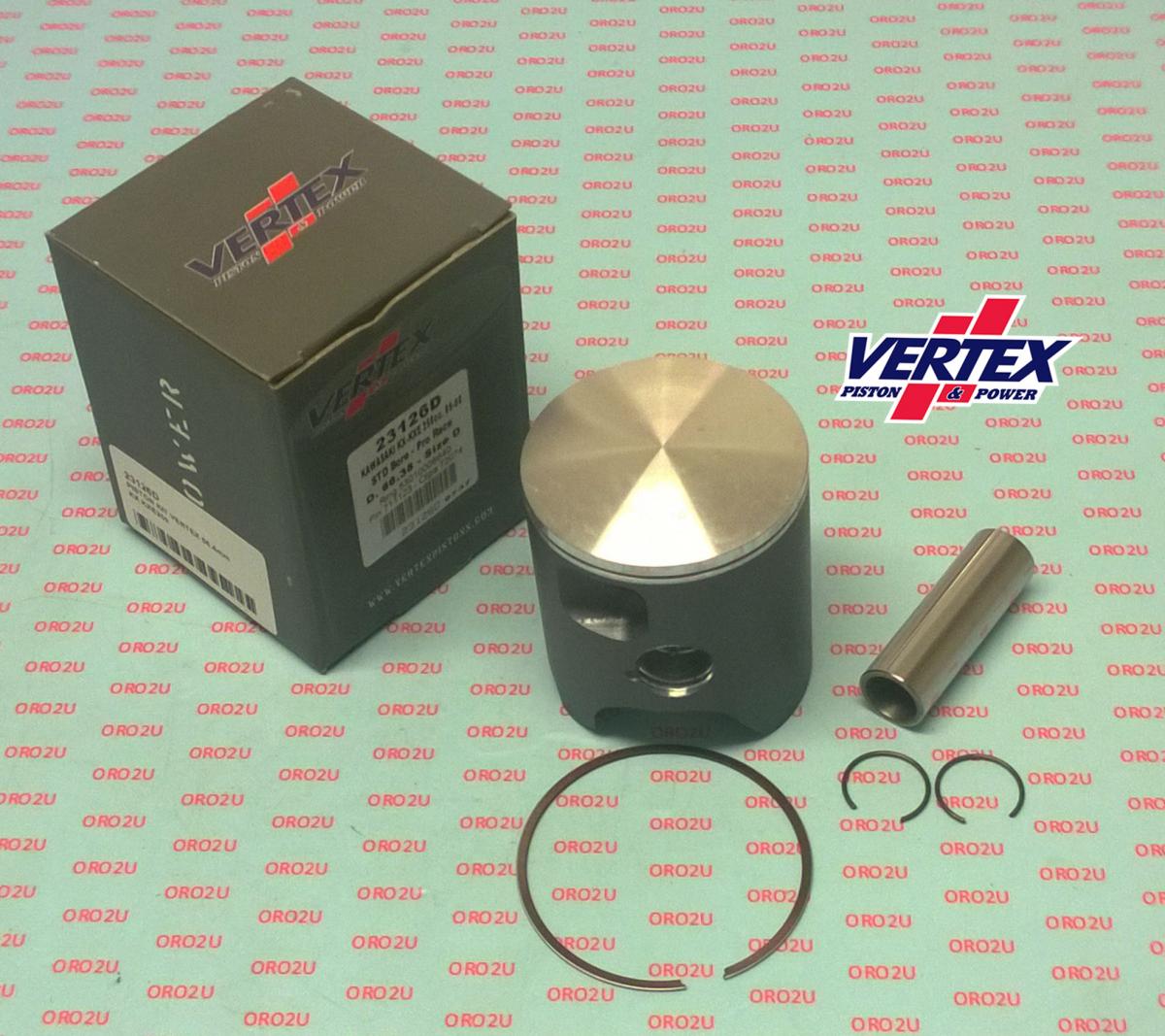 PISTON KIT VERTEX 66.4 D KAW KX/KXE 250 05-08 PRO RACE, VERTEX 23126D image 1