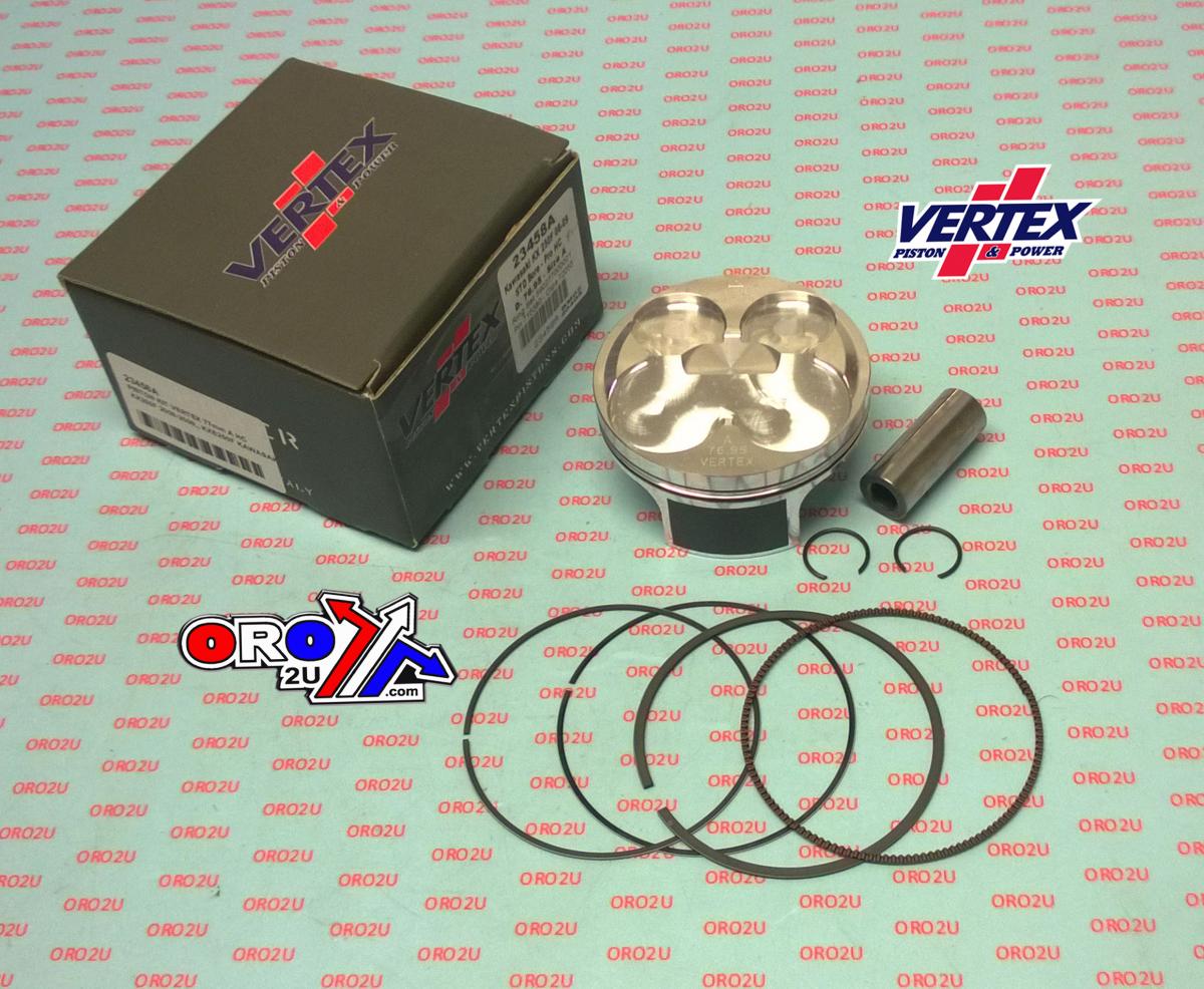 PISTON KIT VERTEX 77.0 A HC KAW KX/KXE 250 08-09, VERTEX 23458A HC COMPR 13,9:1 image 1