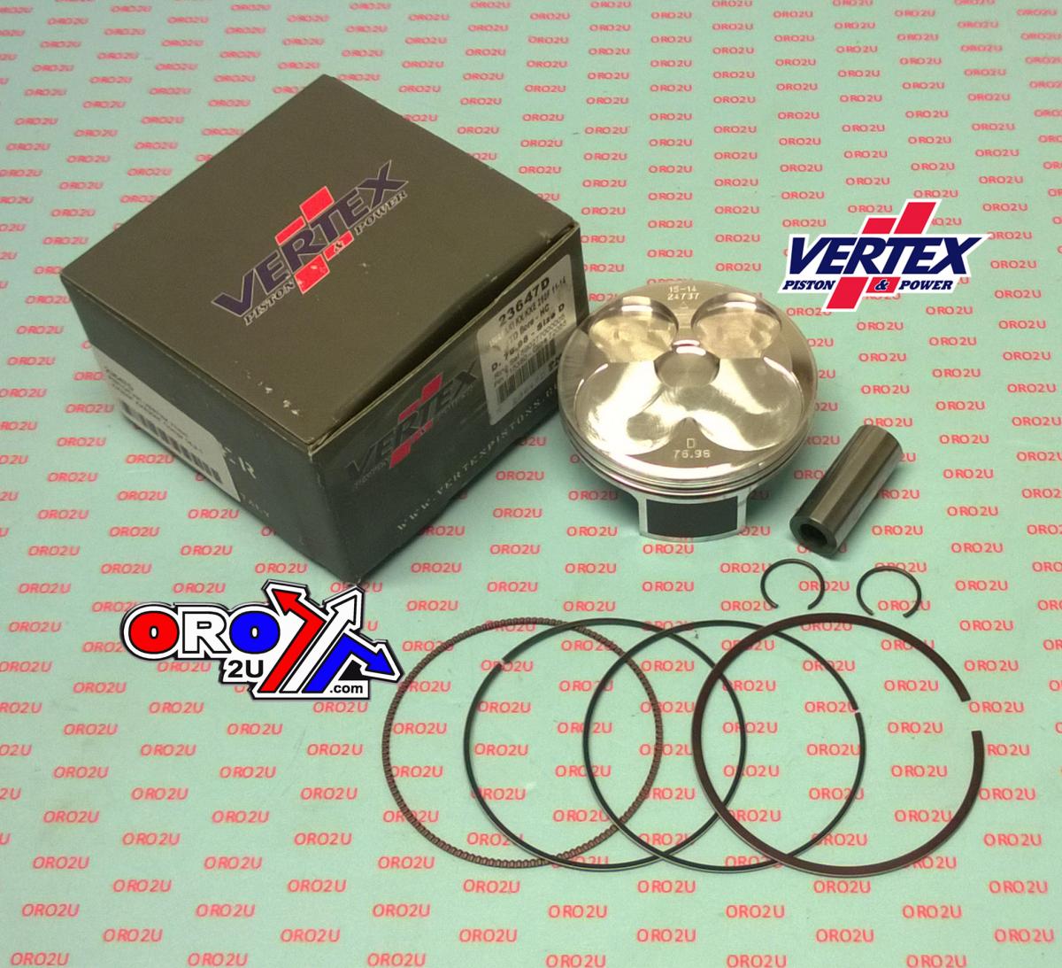 PISTON KIT VERTEX 77.0 B HC KAWASAKI KX/KXE 250 11-14, VERTEX 23647B HC COMPR 14,2:1 image 1