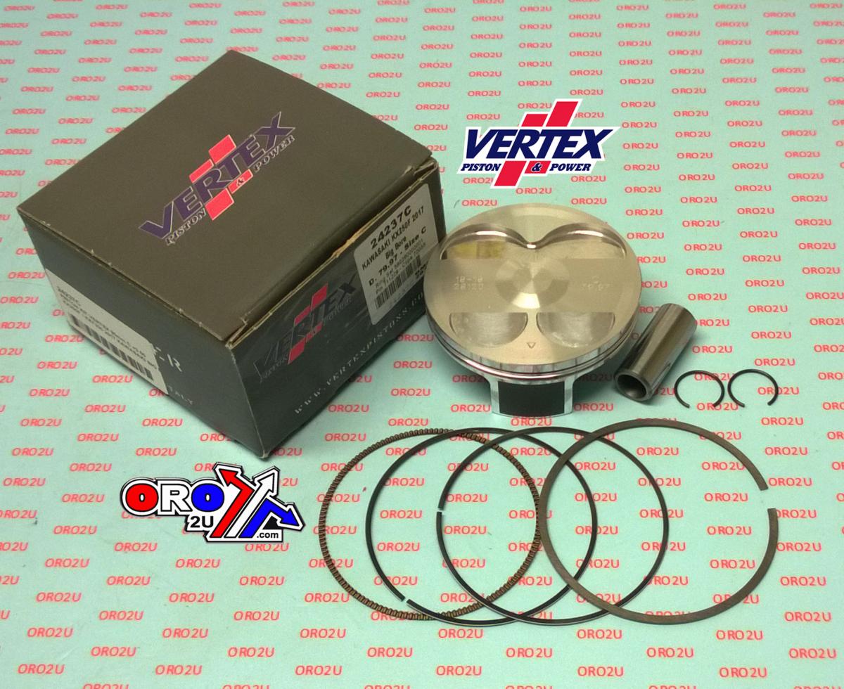 PISTON KIT VERTEX 80.0 A KAWASAKI KX 250 17-19, VERTEX 24237A OS+3:00 BIG BORE COMPR 13,7:1 thumbnail 2
