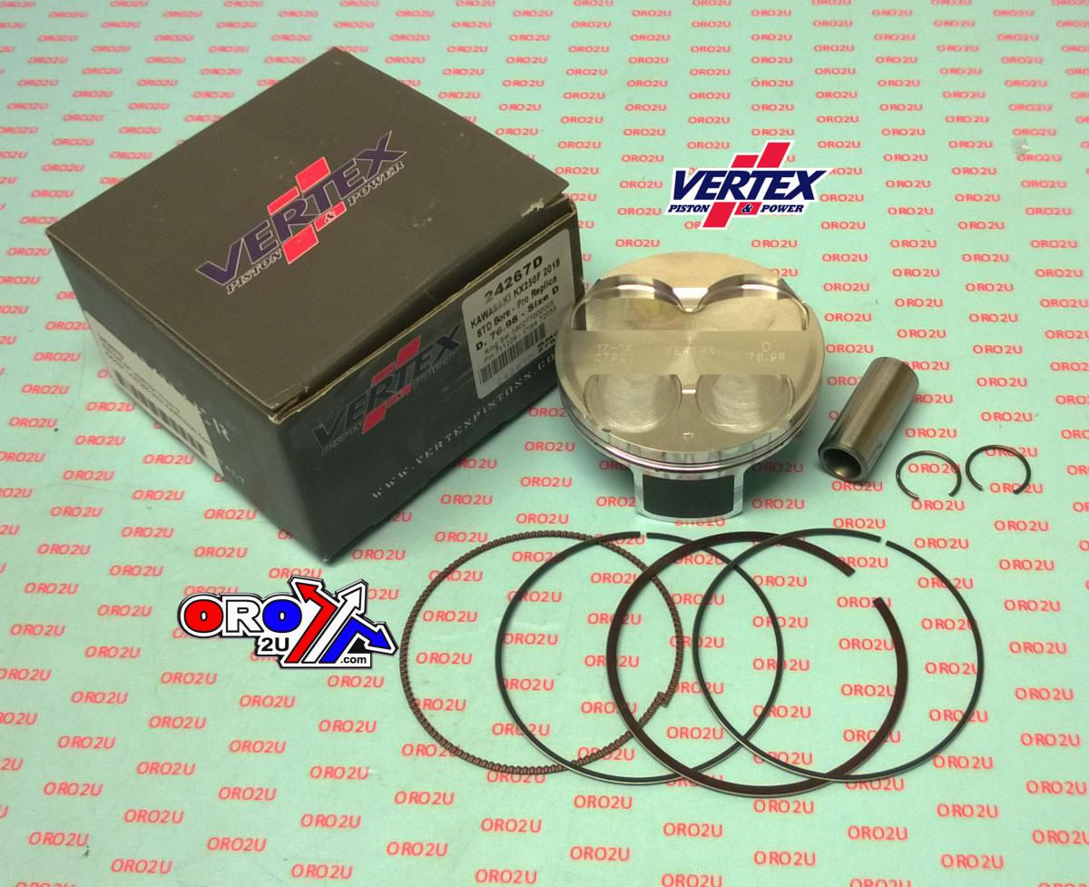 PISTON KIT VERTEX 77.0 B KAWASAKI KX 250 17-19, VERTEX 24267B COMPR 13,4:1 thumbnail 2