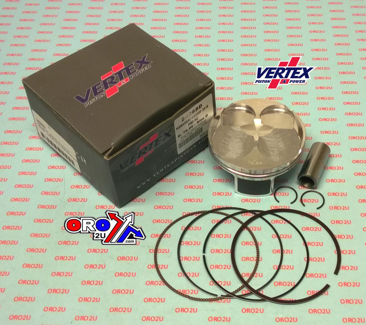 PISTON KIT VERTEX 77.0 B HC KAWASAKI KX 250 17-19, VERTEX 24268B HC COMPR 14,3:1 image 1