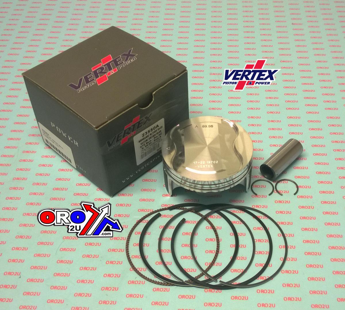 PISTON KIT VERTEX 90.0 B HC SUZUKI DRZ 400 00-09, VERTEX 23550B KAWASAKI KLX 400 HC COMPR 13,5:1 image 1