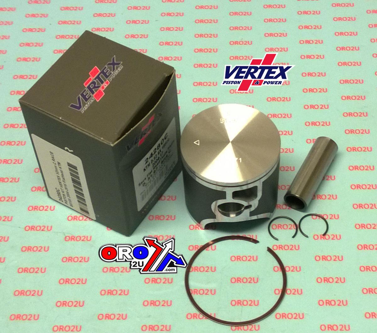 PISTON KIT VERTEX 52.0 A FH RACE KTM SX 105 04-16, VERTEX 24280A FLATHEAD RACE image 1