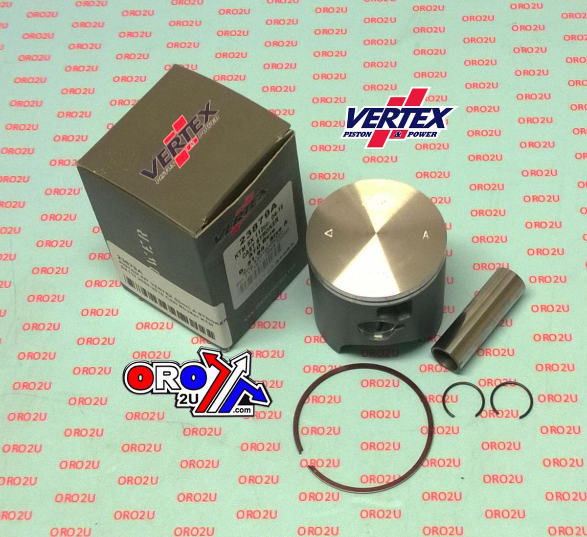 PISTON KIT VERTEX 52.0 A KTM SX 112 03-16, VERTEX 23879A CAST STROKER image 1