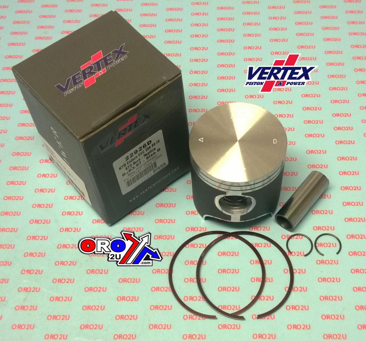 PISTON KIT VERTEX 64.0 B KTM EXC 200 98-16, VERTEX 22926B thumbnail 2