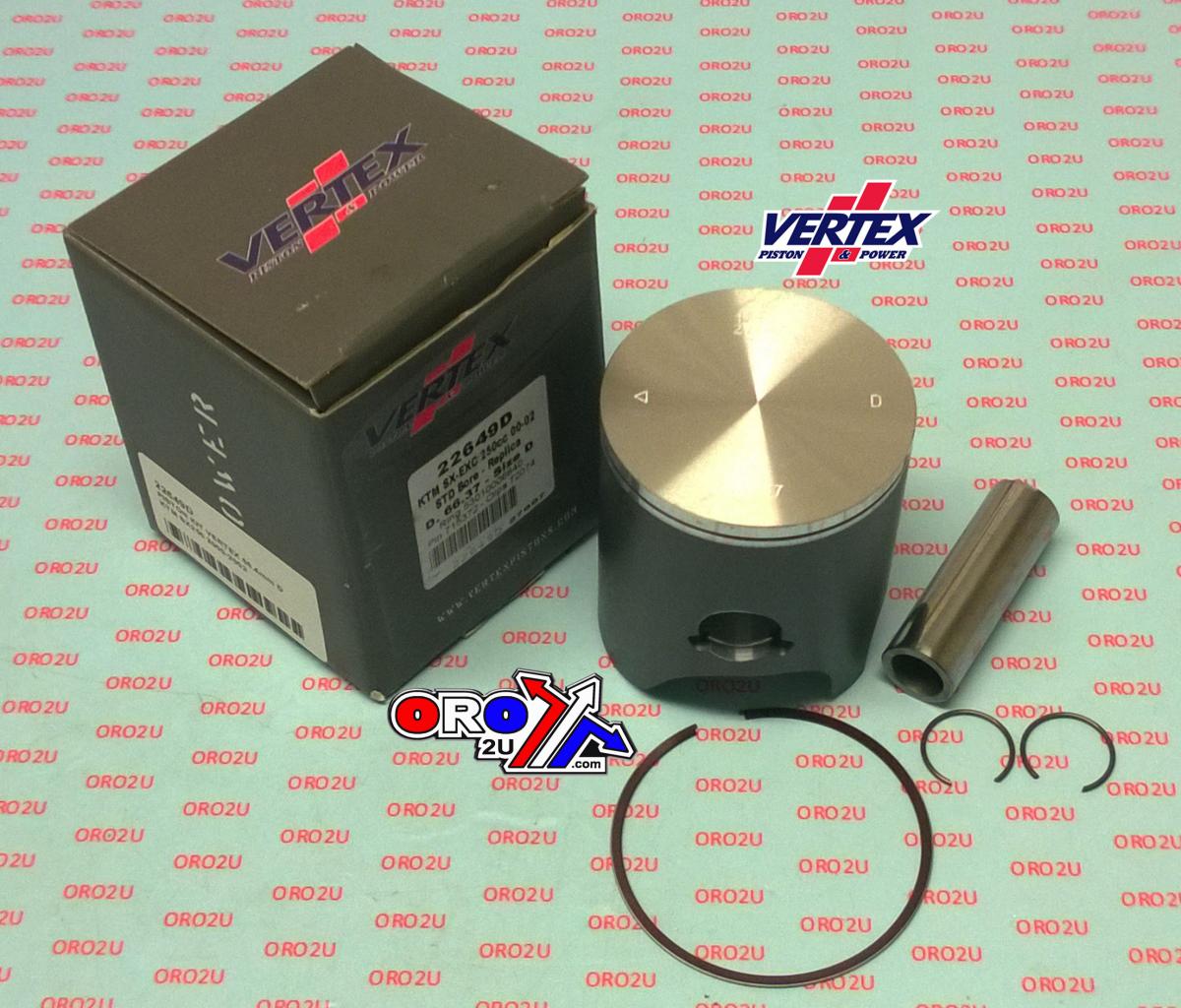 PISTON KIT VERTEX 66.4 B KTM SX 250 00-02, VERTEX 22649B thumbnail 2