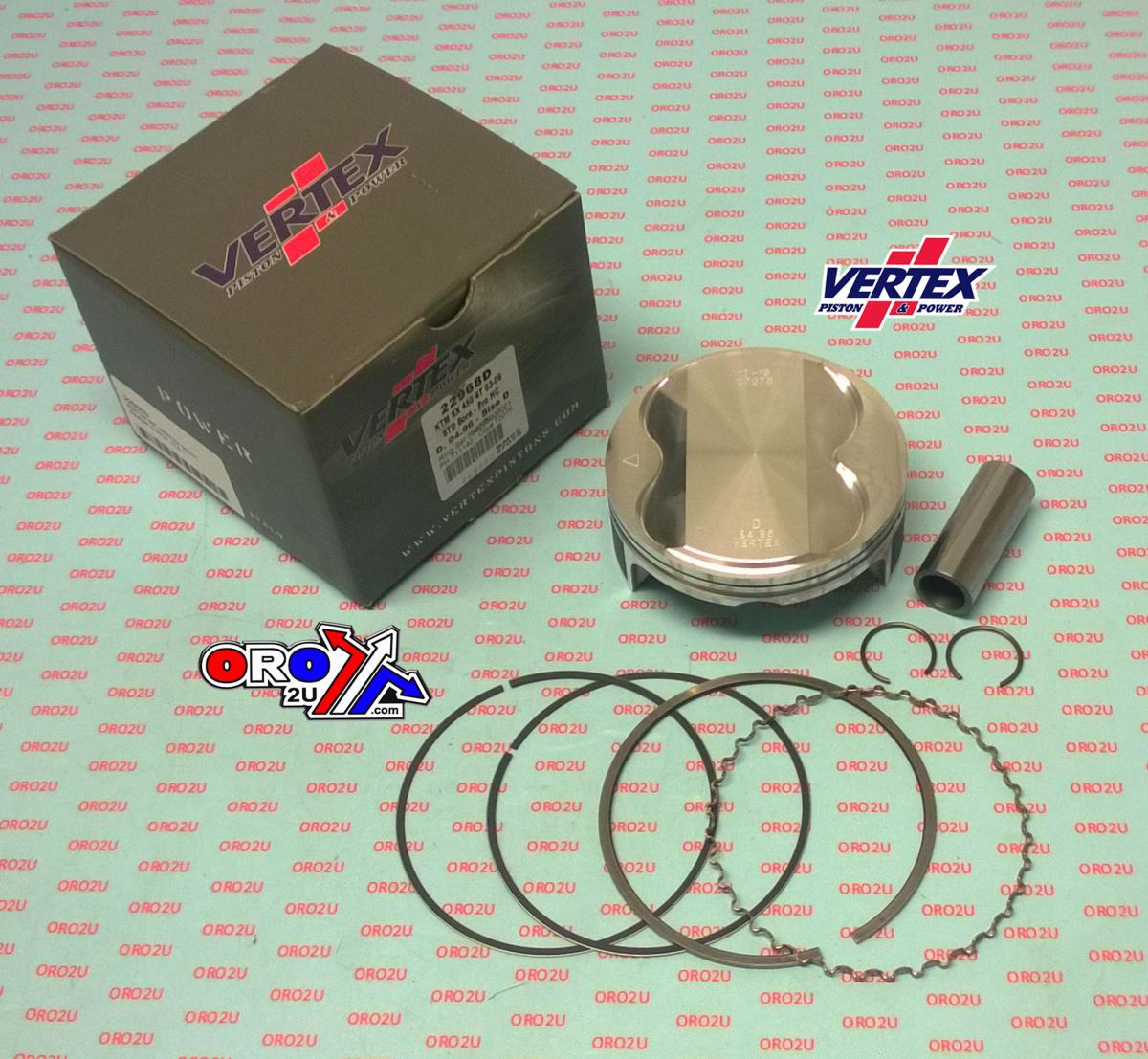 PISTON KIT VERTEX 95.0 A KTM SX 450 03-06, VERTEX 22968A HC COMPR 13,0:1 thumbnail 2