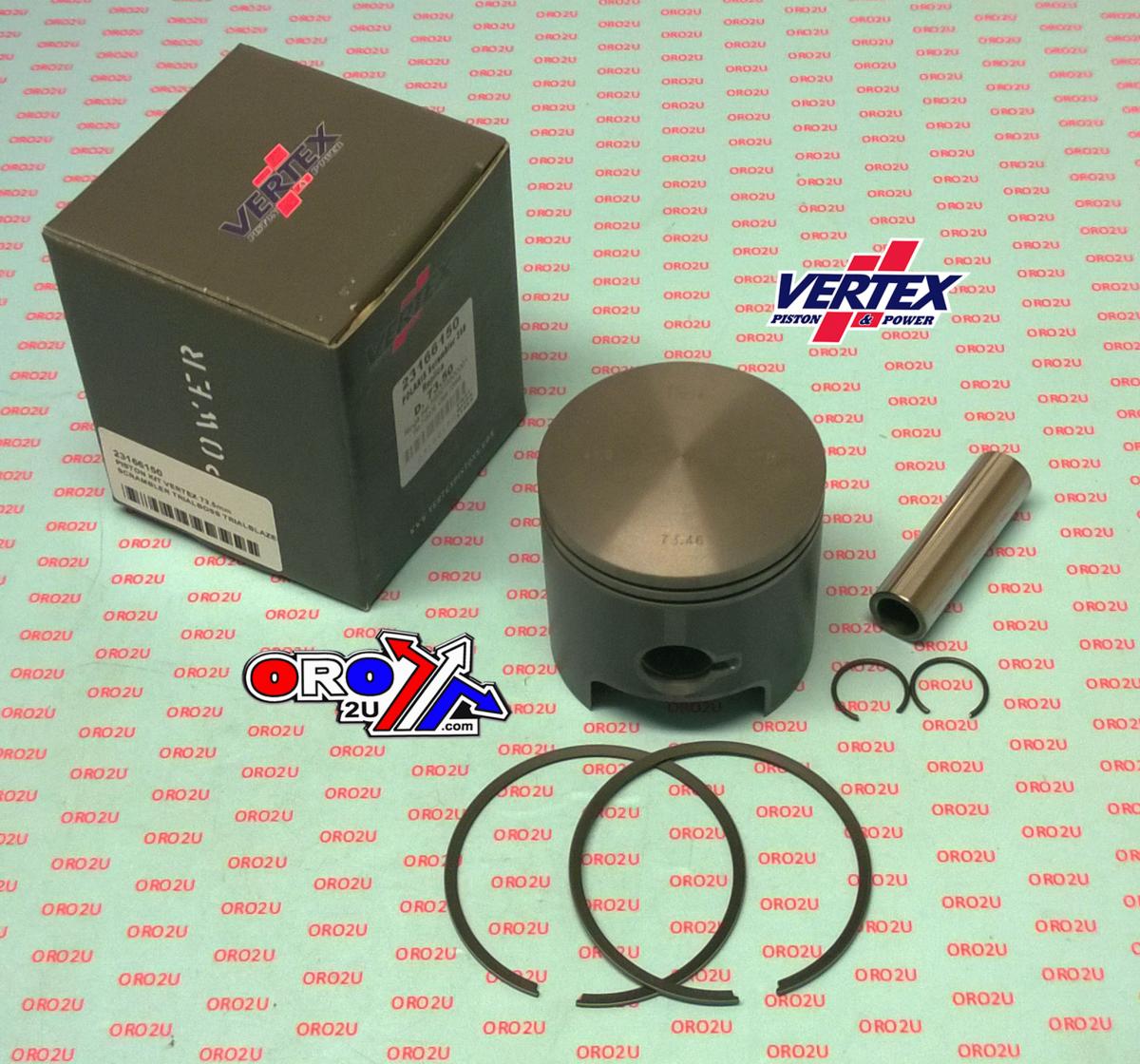 PISTON KIT VERTEX 72.0 POLARIS 250 ATV SCRAMBLER, VERTEX 23166 TRIALBOSS TRIALBLAZER thumbnail 2