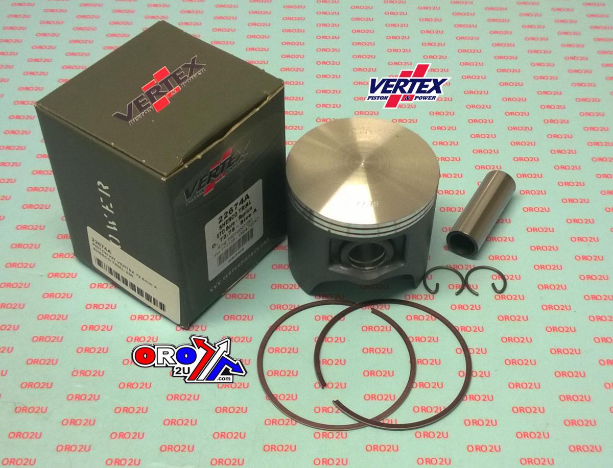 PISTON KIT VERTEX 72.8 A SHERCO TRIAL 250, VERTEX 22674A image 1