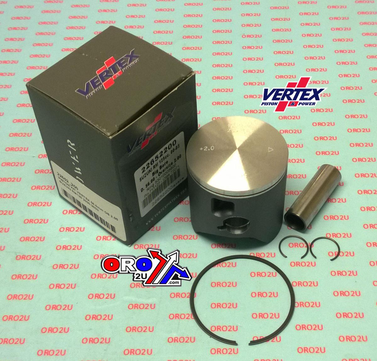 PISTON KIT VERTEX 54.0 A SUZUKI RM 125 00-03, VERTEX 22652A thumbnail 2