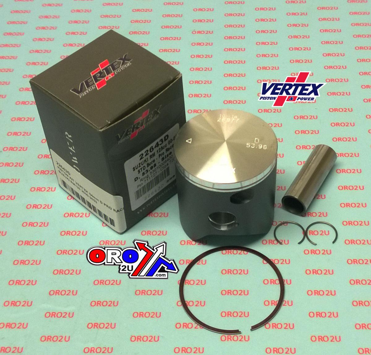 PISTON KIT VERTEX 54.0 D SUZUKI RM 125 00-03 PRO RACE, VERTEX 22643D SINGLE RING image 1