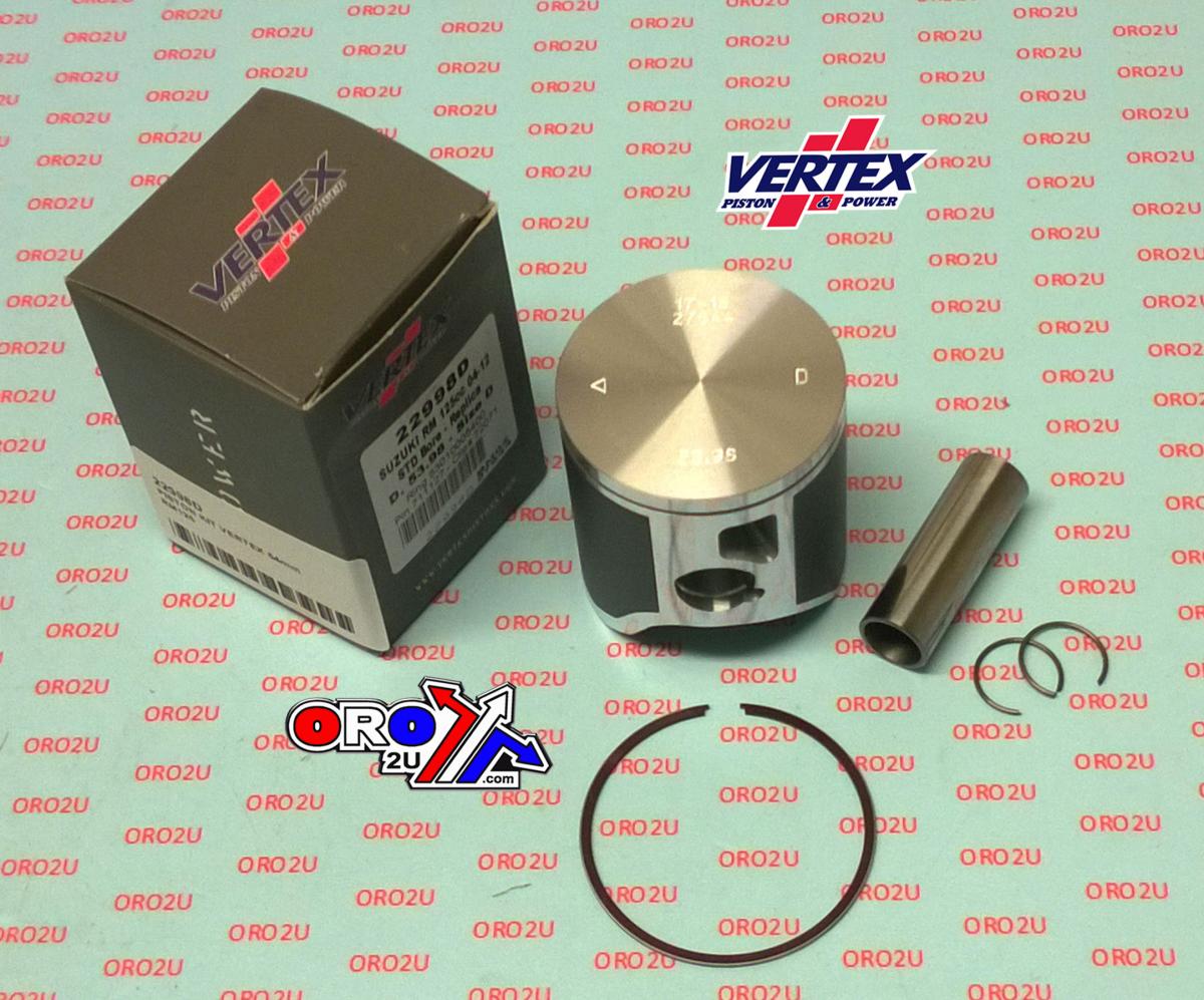 PISTON KIT VERTEX 54.5 SUZUKI RM 125 04-12, VERTEX 22998050 OS +0.50 image 1