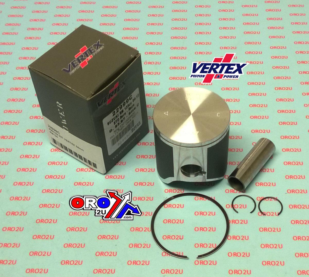 PISTON KIT VERTEX 54.0 D SUZUKI RM 125 04-12 RACE, VERTEX 22999D image 1