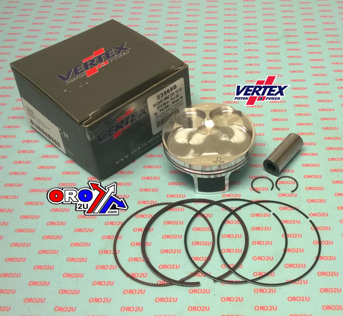 PISTON KIT VERTEX 77.0 D HC SUZUKI RMZ 250 10-12, VERTEX 23565D HC COMPR 13,8:1 image 1