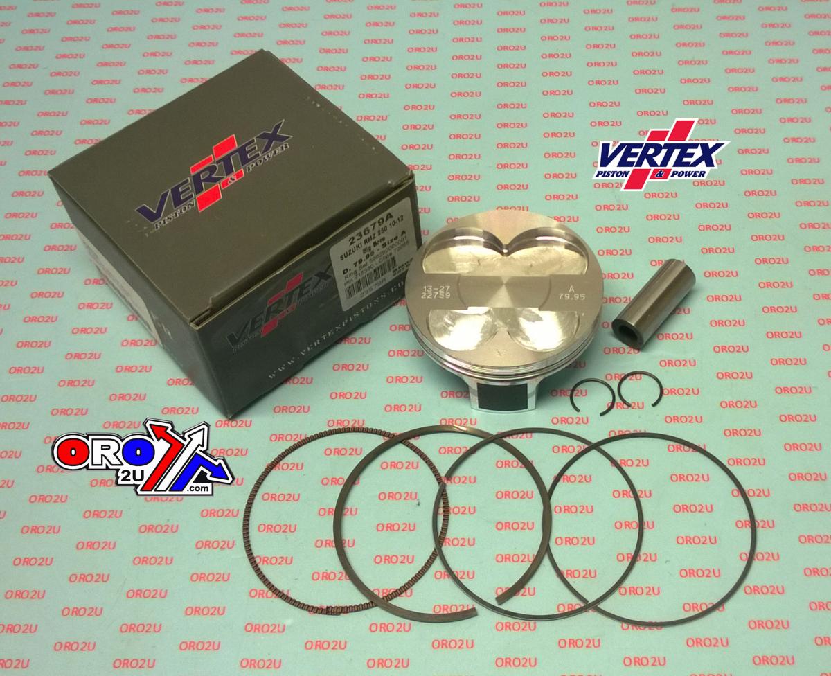 PISTON KIT VERTEX 80.0 A SUZUKI RMZ 250 10-12, VERTEX 23679A OS+3.00 BIG BORE COMPR 13,4:1 image 1