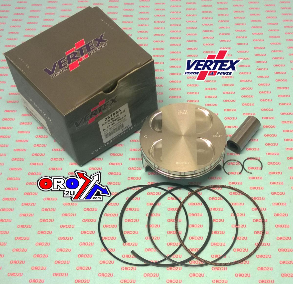 PISTON KIT VERTEX 95.5 C SUZUKI RMZ 450 05-07, VERTEX 23198C COMPR 11,9:1 thumbnail 2