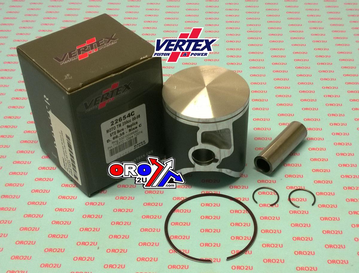 PISTON KIT VERTEX 66.4 D TM RACING MX/EN 250 00-09, VERTEX 22654D image 1