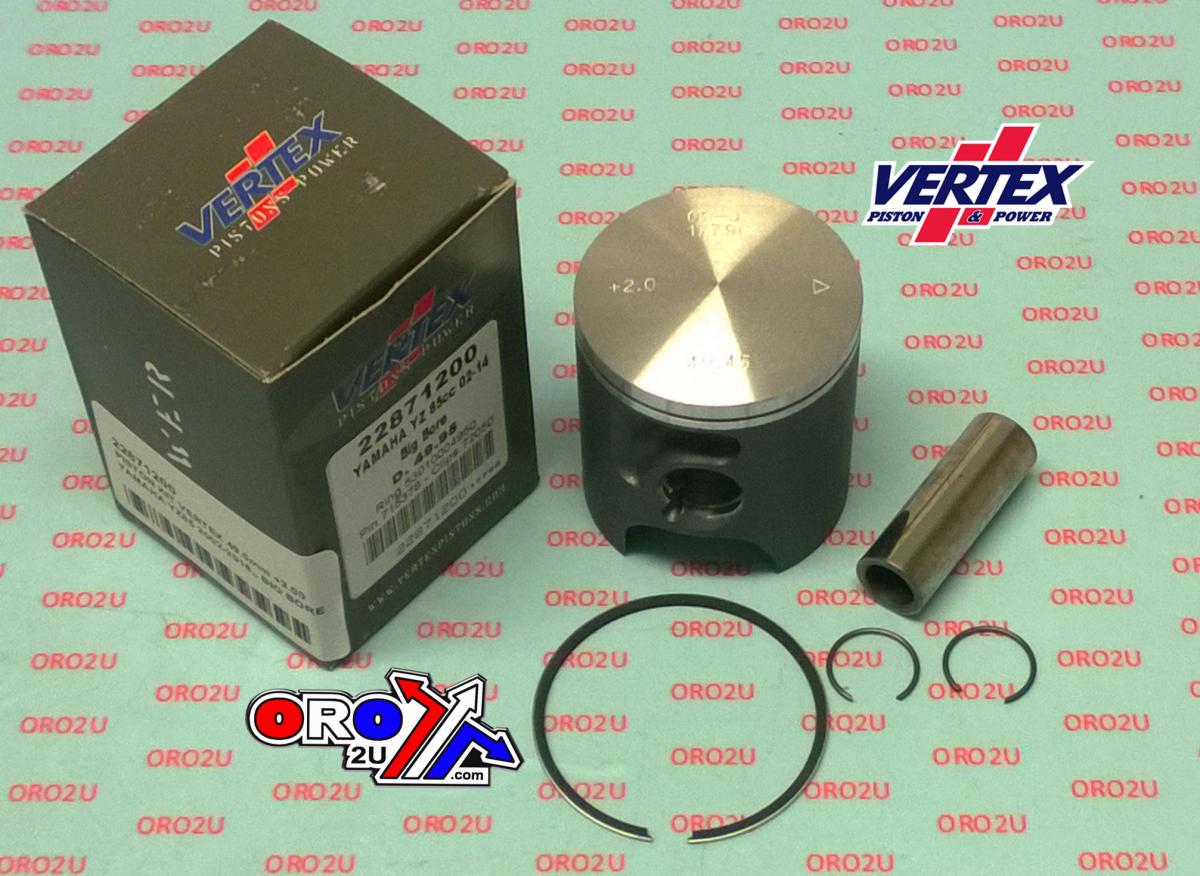 PISTON KIT VERTEX 49.5 YAMAHA YZ 85 02-18, VERTEX 22871200 BIG BORE OS +2.00 image 1