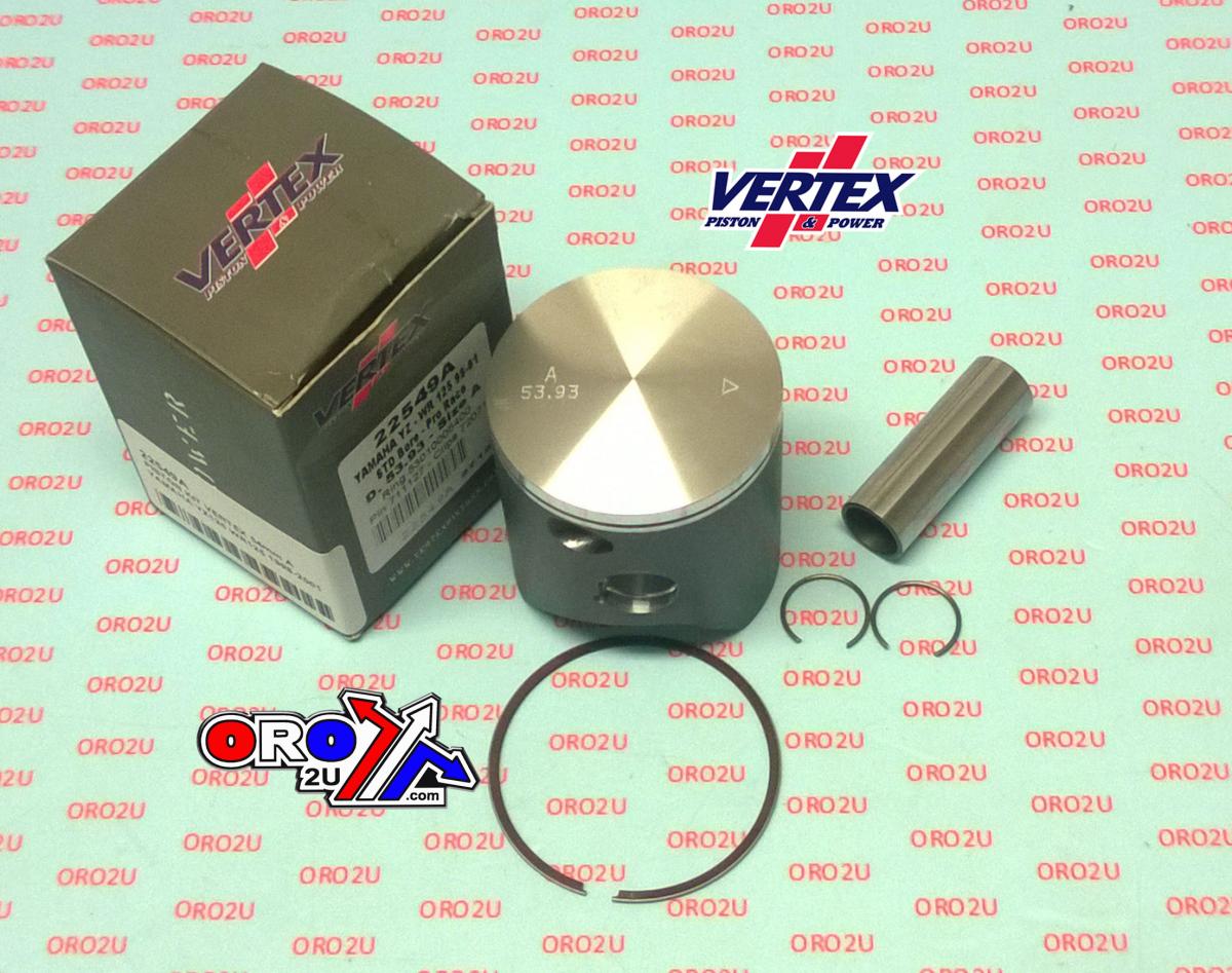 PISTON KIT VERTEX 54 CYAMAHA YZ/WR 125 98-01, VERTEX 22549C image 1