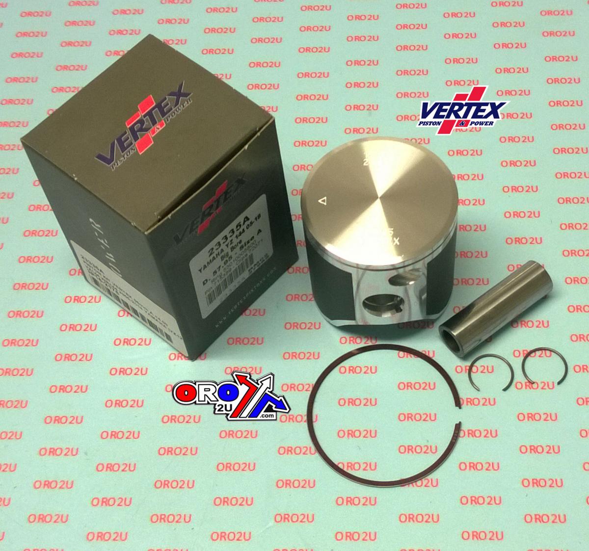 PISTON KIT VERTEX 58.0 A YAMAHA YZ/WR 144 05-19, VERTEX 23335A OS +4.00 BIG BORE YZ/WR 125 image 1