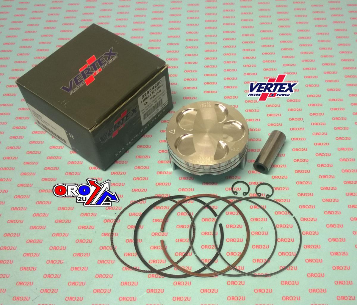 PISTON KIT VERTEX 79.0 YAMAHA YZ/WR 250 01-04, VERTEX 22954200 OS +2.00 BIG BORE image 1